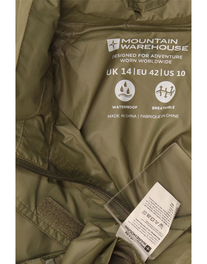 Mountain Warehouse Ženska kišna jakna UK 14 Veliki kaki najlon
