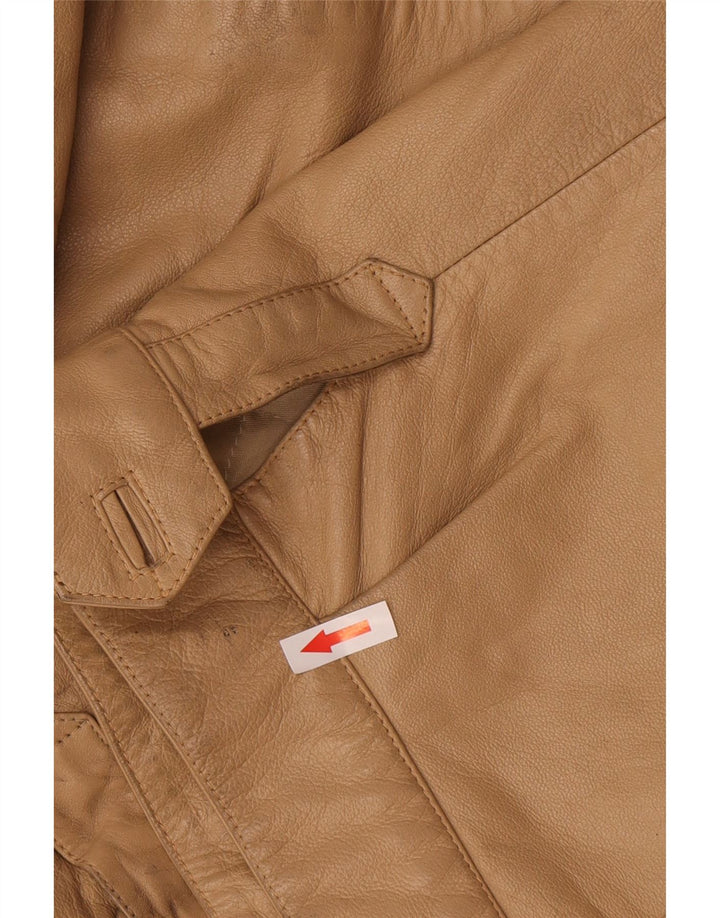 Vintage muška kožna jakna IT 52 XL bež