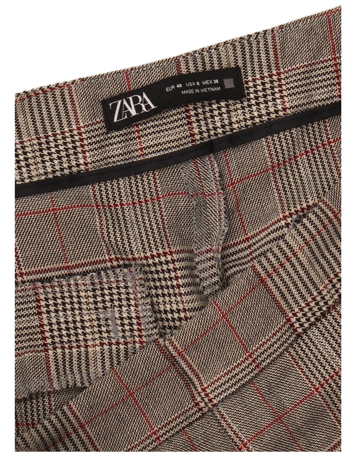 Zara ženske uske chino hlače EU 40 Srednje W30 L27 sive Houndstooth