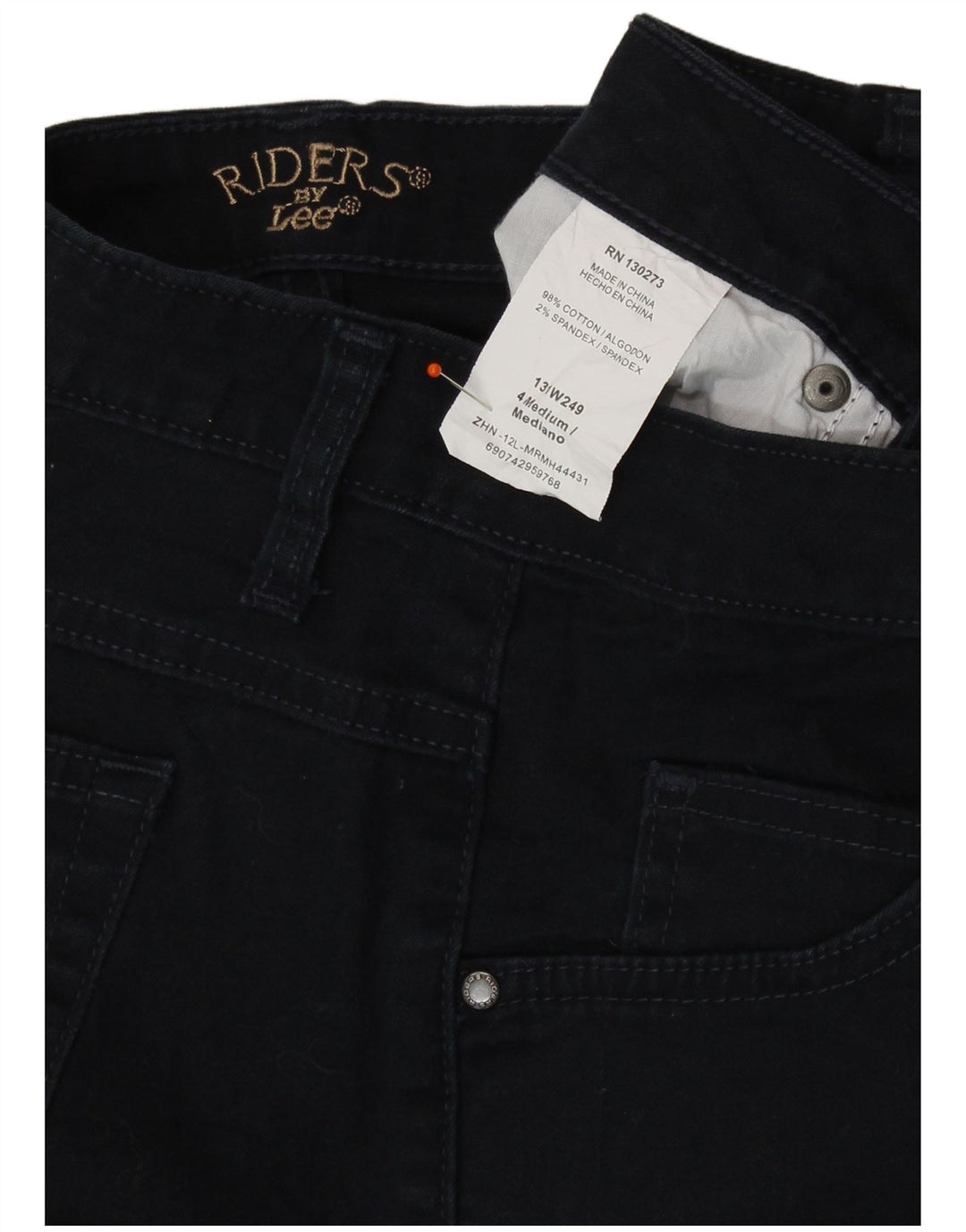 LEE ženske kapri traperice Riders US 4 male W27 L18 tamnoplavi pamuk