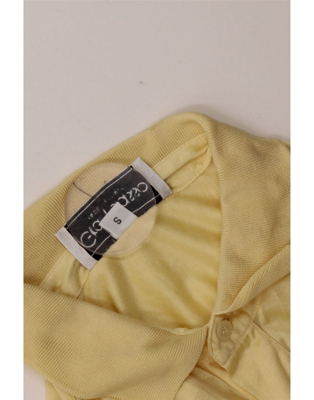 Vintage muška polo majica Mala žuta pamučna