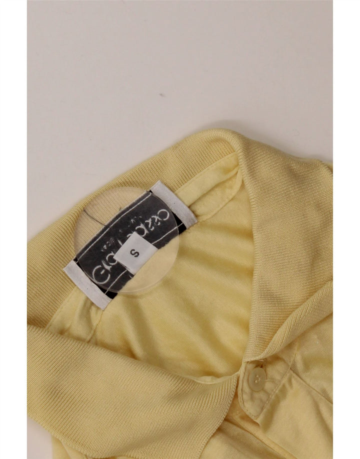 Vintage muška polo majica Mala žuta pamučna