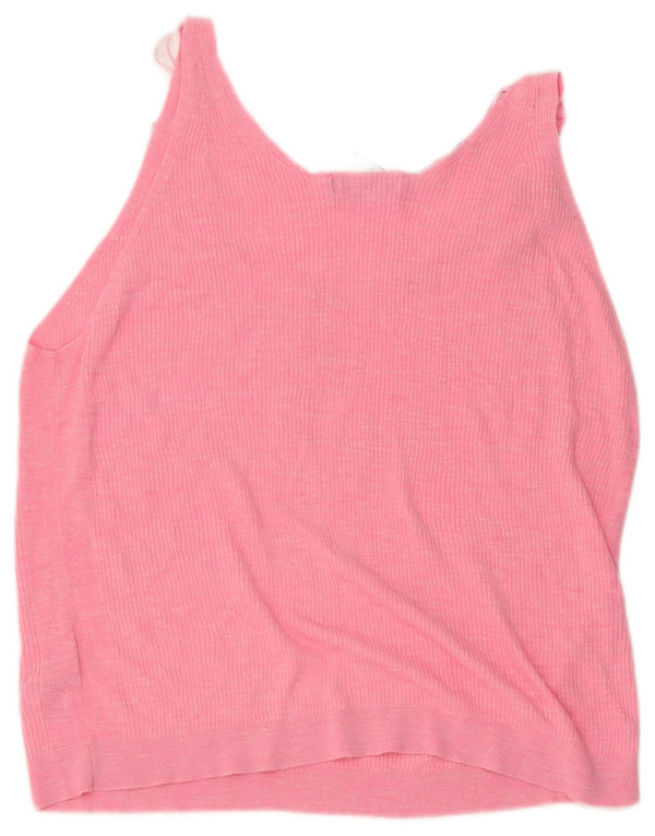 Marks & Spencer ženski kratki prsluk UK 18 XL ružičasti akril