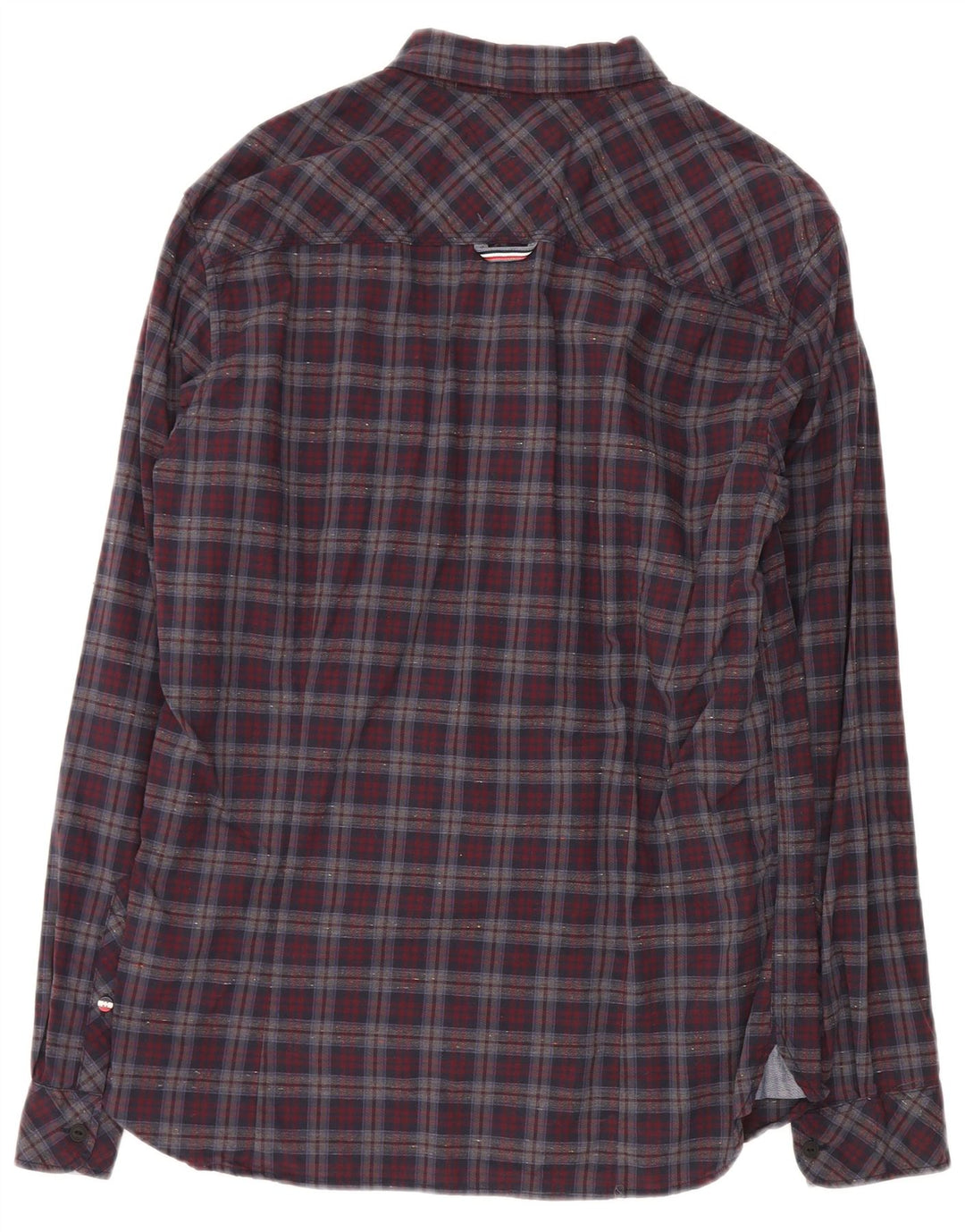 Tommy Hilfiger muška pripijena flanelska košulja velikog crvenog kariranog pamuka
