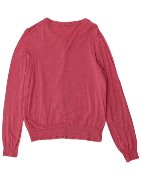 Marks & Spencer ženski kardigan pulover UK 16 Large Pink Classic od viskoze