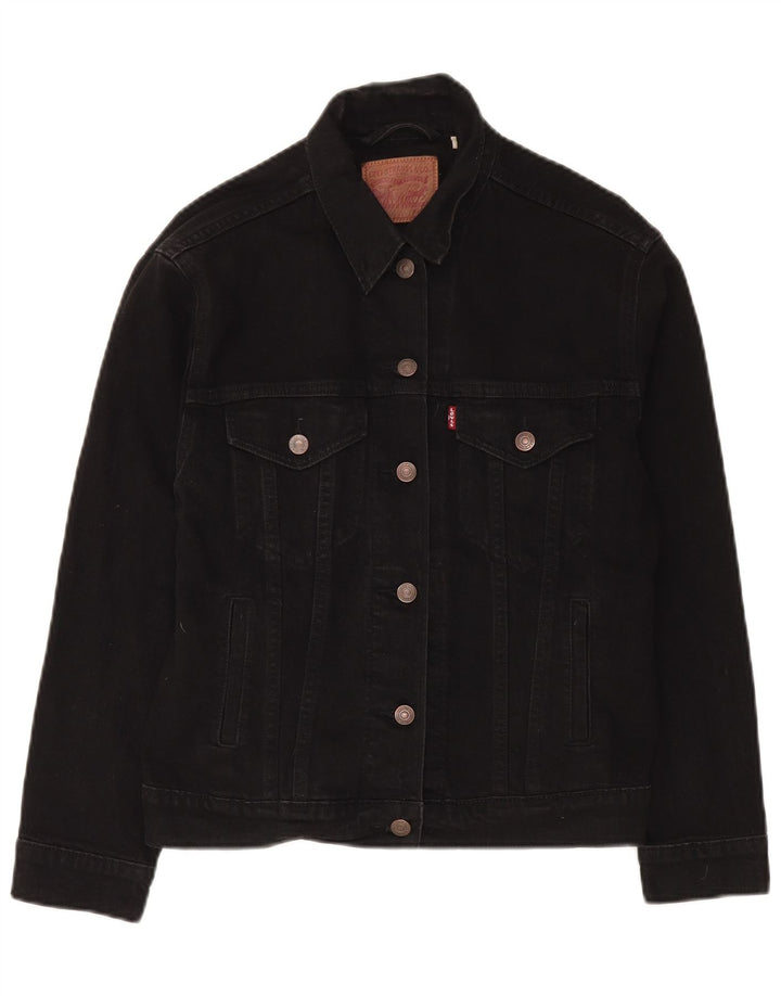 Levi's ženska traper jakna UK 14 srednje crni pamuk