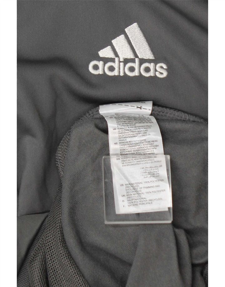 Adidas muška grafička trenirka, gornja jakna srednje sive boje od poliestera