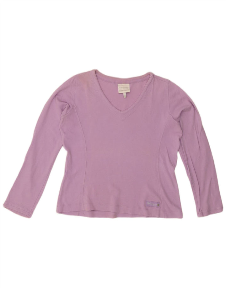 CHAMPION Ženska majica s dugim rukavima Easy Fit UK 14 srednje ljubičasta
