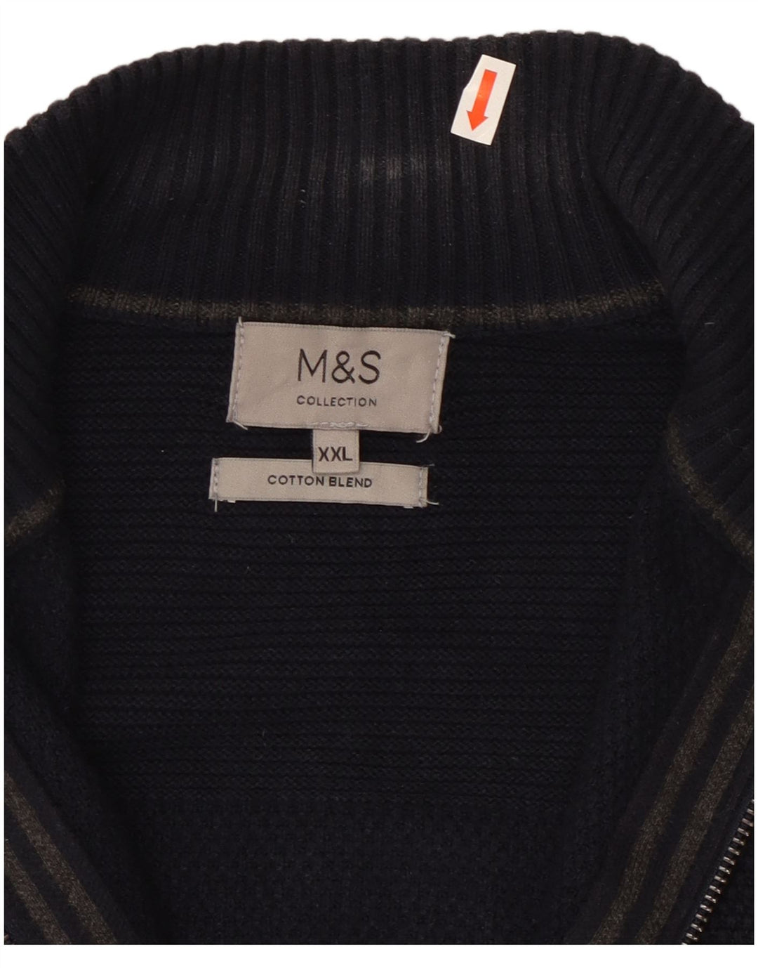 Marks & Spencer muški kardigan pulover 2XL tamnoplavi pamuk