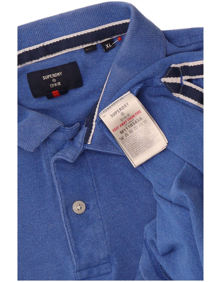 Superdry muška polo majica XL plavi pamuk