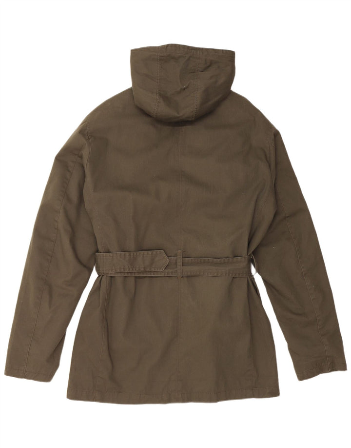 VINTAGE muška parka jakna s kapuljačom UK 40 Large kaki pamuk