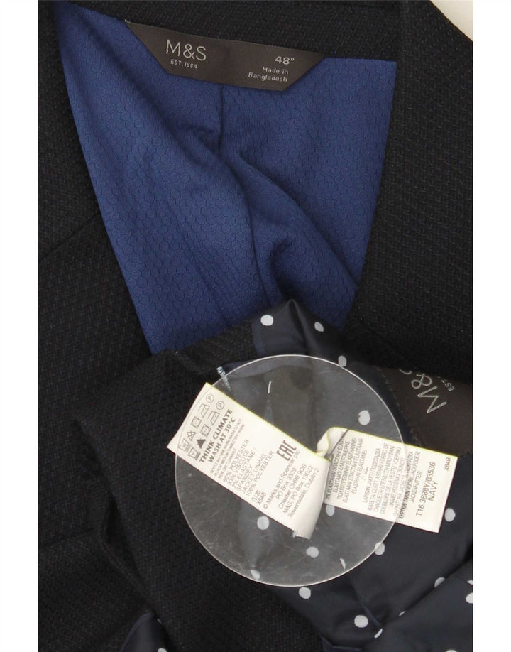 Marks & Spencer muška jakna sa 2 gumba UK 48 2XL tamnoplavi poliester