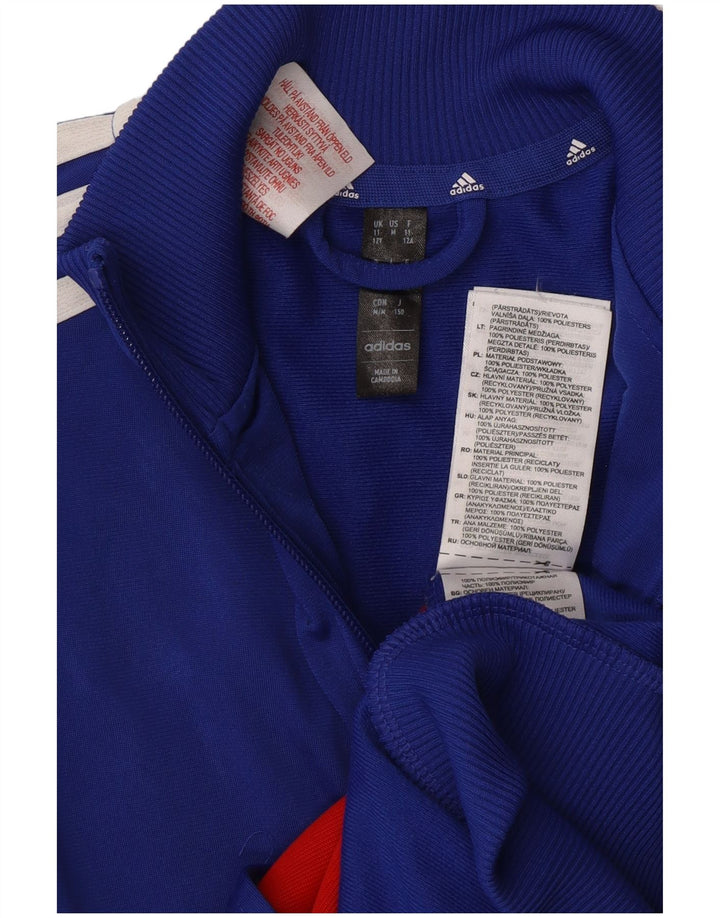 Adidas trenirka za dječake 11-12 godina plava poliesterska boja
