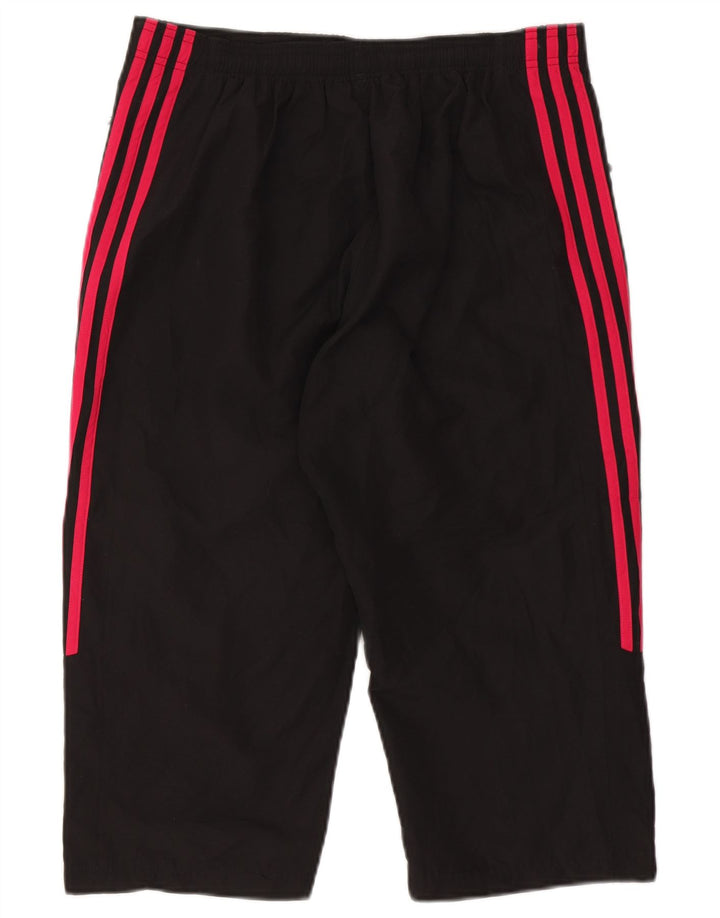 Adidas Ženske Capri Trenirke Hlače UK 16 Veliki crni poliester