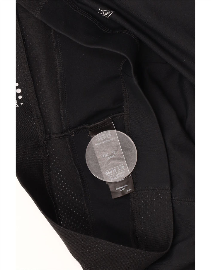 Marks & Spencer ženske hlače za trenirku za performanse UK 12 srednje crne