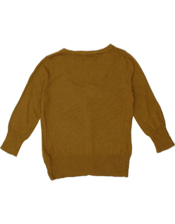 MOSSIMO Womens Cardigan Sweater UK 14 Medium Khaki Nylon Vintage Mossimo and Second-Hand Mossimo from Messina Hembry 