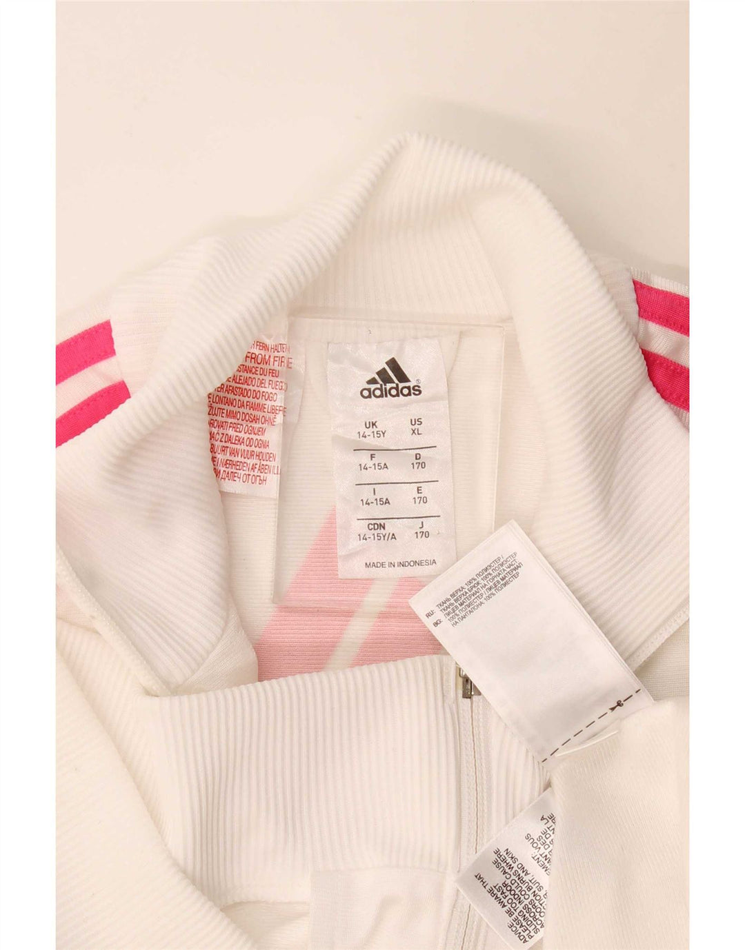 Gornja jakna od 14-15 godina od bijelog poliestera za djevojčice Adidas