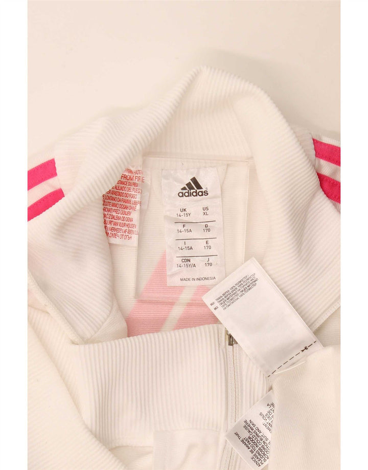 Gornja jakna od 14-15 godina od bijelog poliestera za djevojčice Adidas