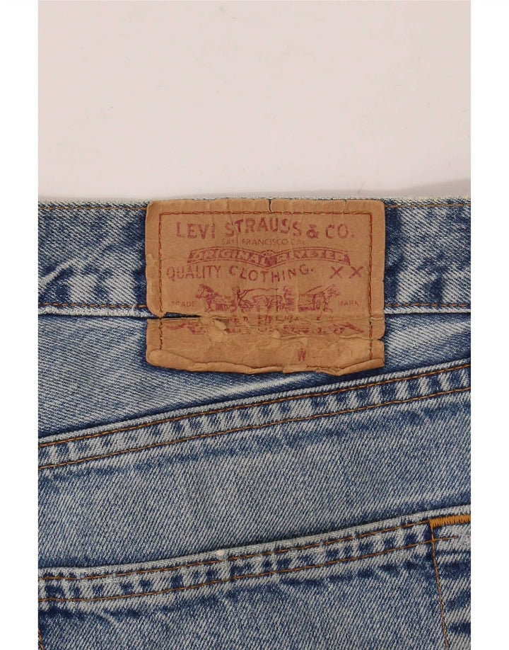 Levi's Mens Distressed Straight Jeans W36 L32 Blue Cotton