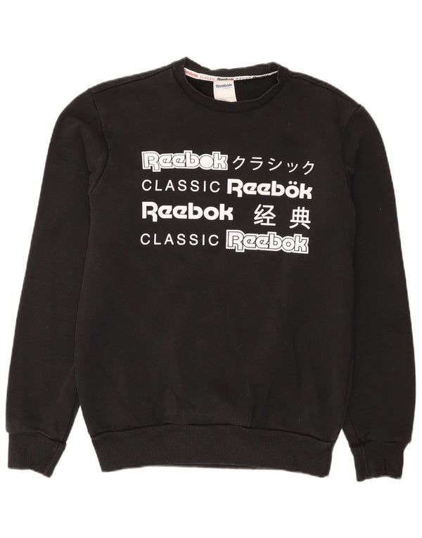 Reebok muška majica s grafičkim motivima, mali crni pamuk