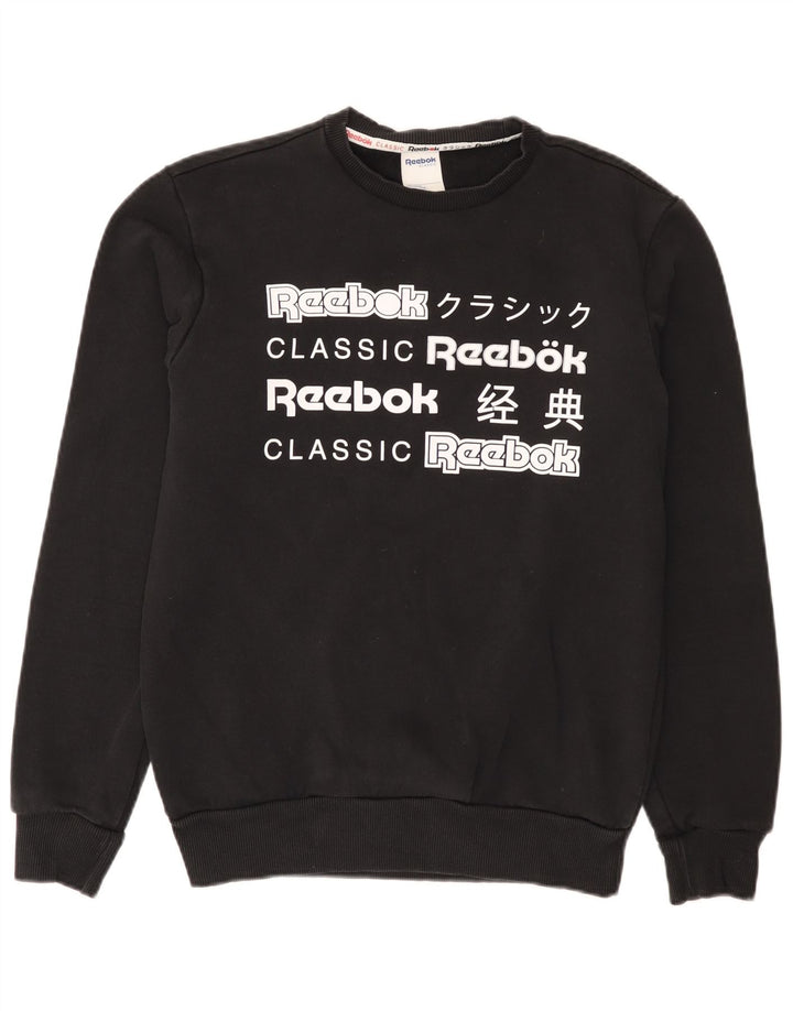 Reebok muška majica s grafičkim motivima, mali crni pamuk