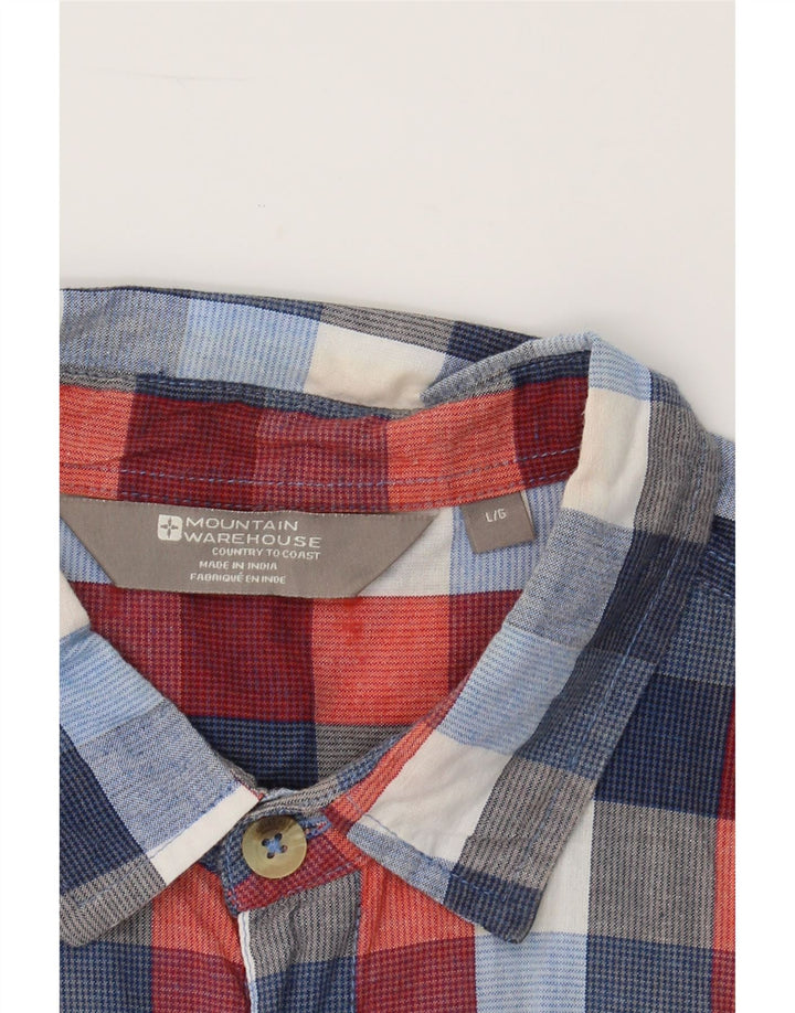 MOUNTAIN WAREHOUSE Mens Grant Fit Short Sleeve Shirt Large Red Check Vintage Mountain Warehouse and Second-Hand Mountain Warehouse from Messina Hembry 