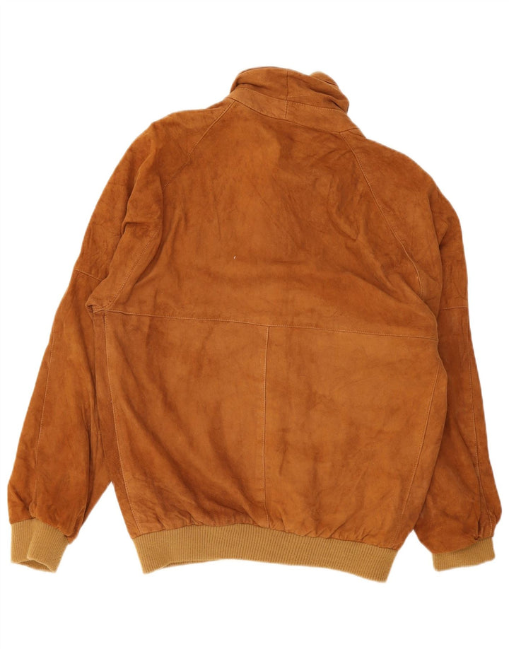 Vintage muška bomber jakna od brušene kože UK 36 Mala smeđa kožna