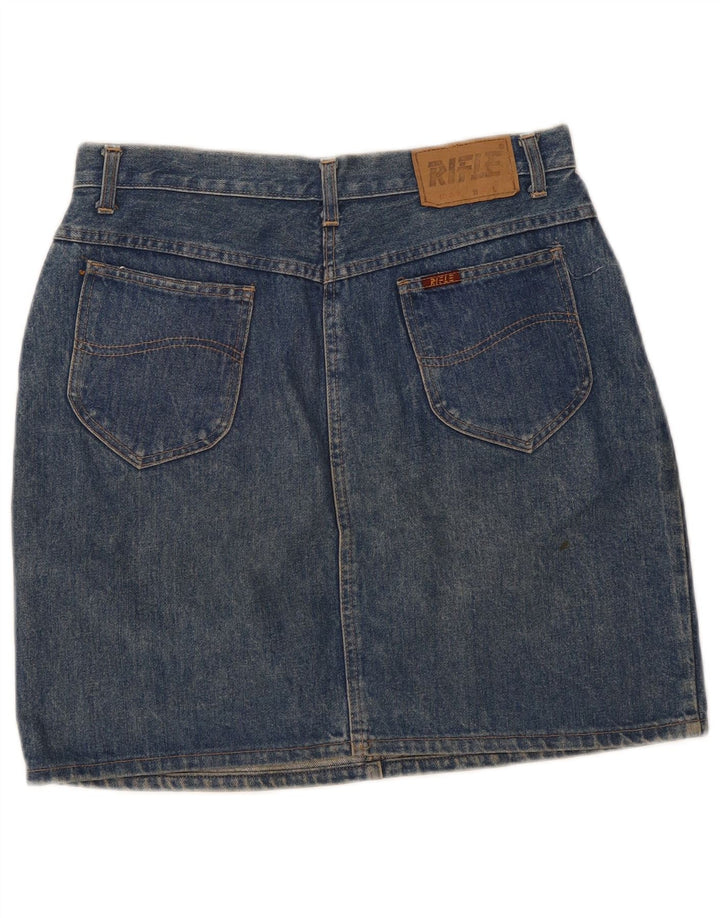 RIFLE Womens Denim Skirt W32 Large  Blue Cotton