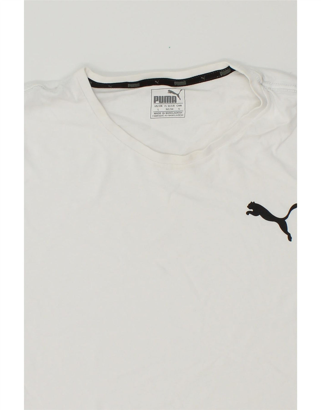 PUMA Mens T-Shirt Top Large White Cotton Vintage Puma and Second-Hand Puma from Messina Hembry 
