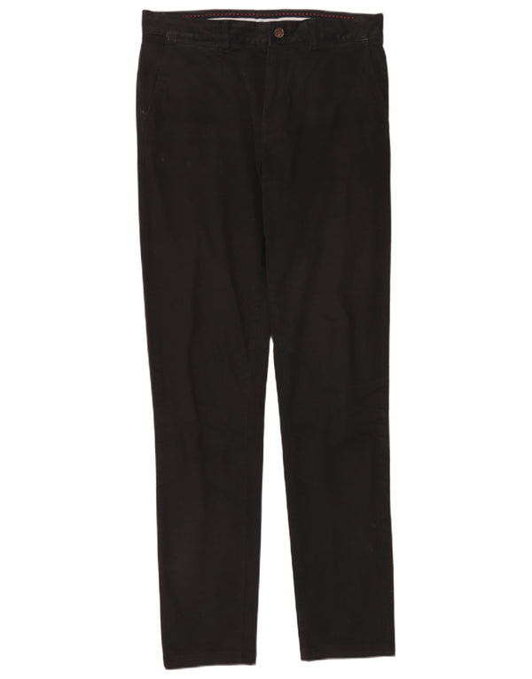Crew Clothing Muške uske chino hlače W34 L34 crni pamuk