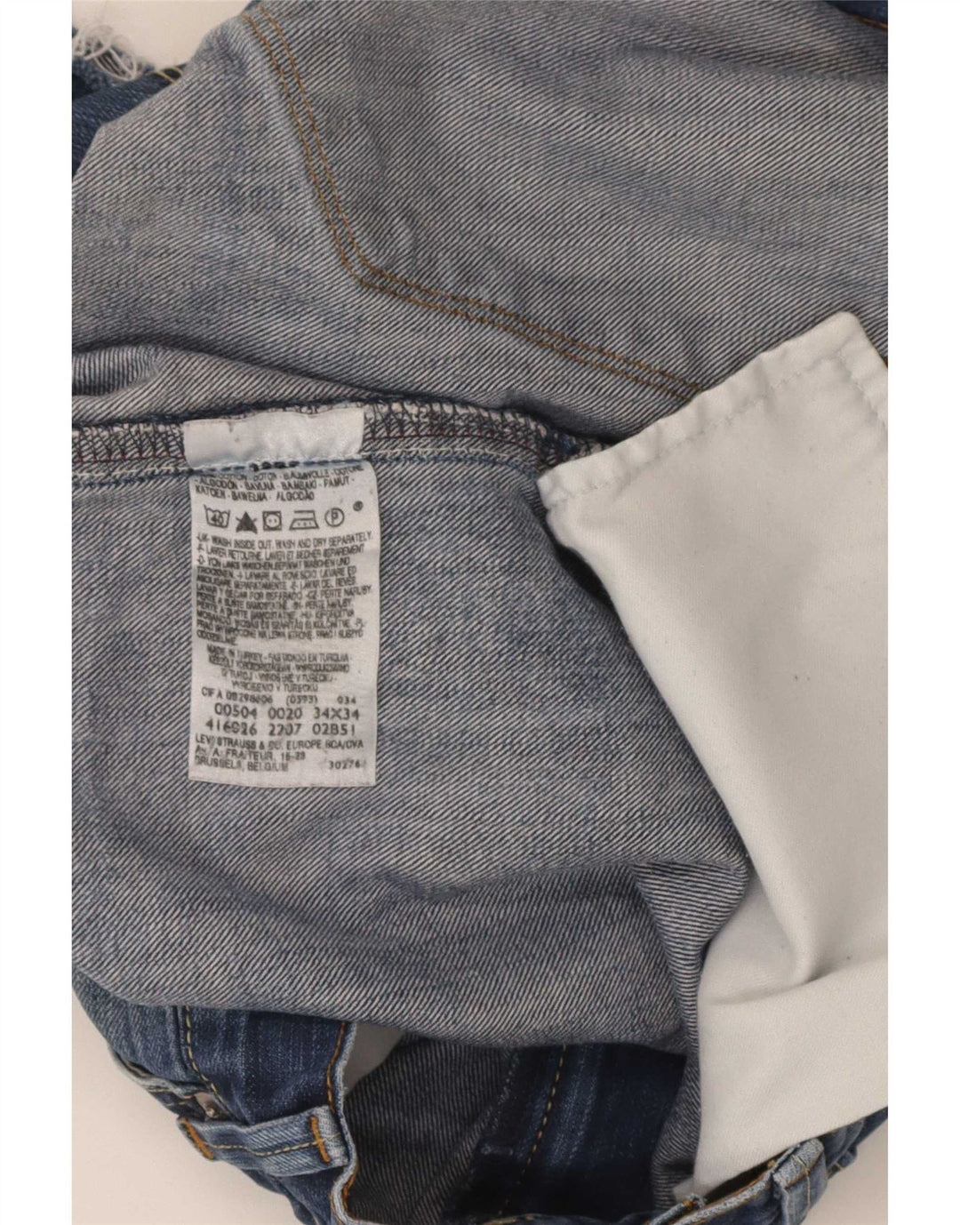 Levi's muške 506 obične traper kratke hlače W34 veliki plavi pamuk