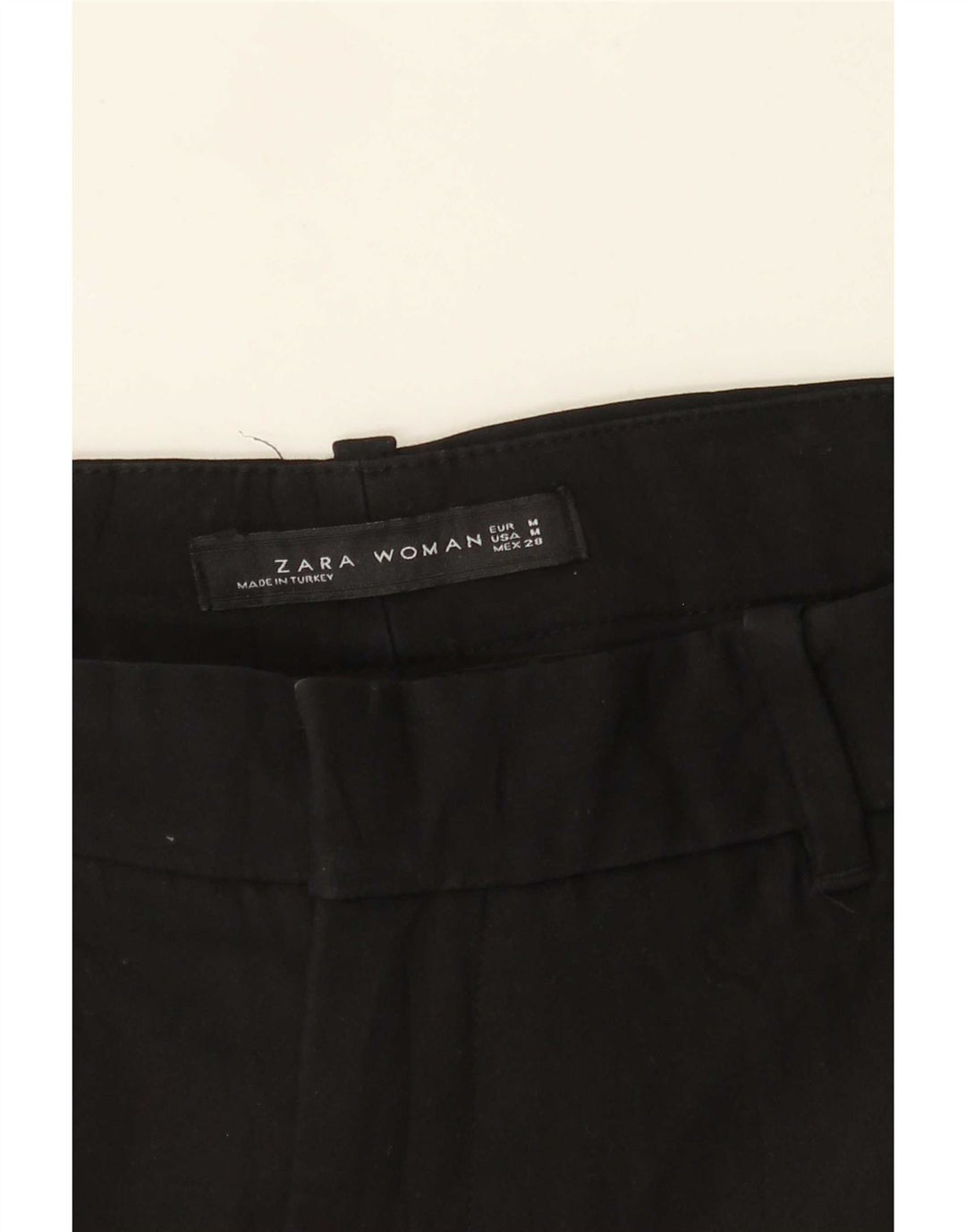 Zara ženske ravne chino hlače srednje veličine W28 L27 crne