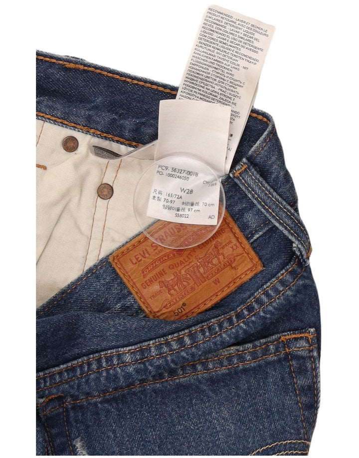 Levi's ženske kratke hlače od trapera 501, W28, srednje plavi pamuk
