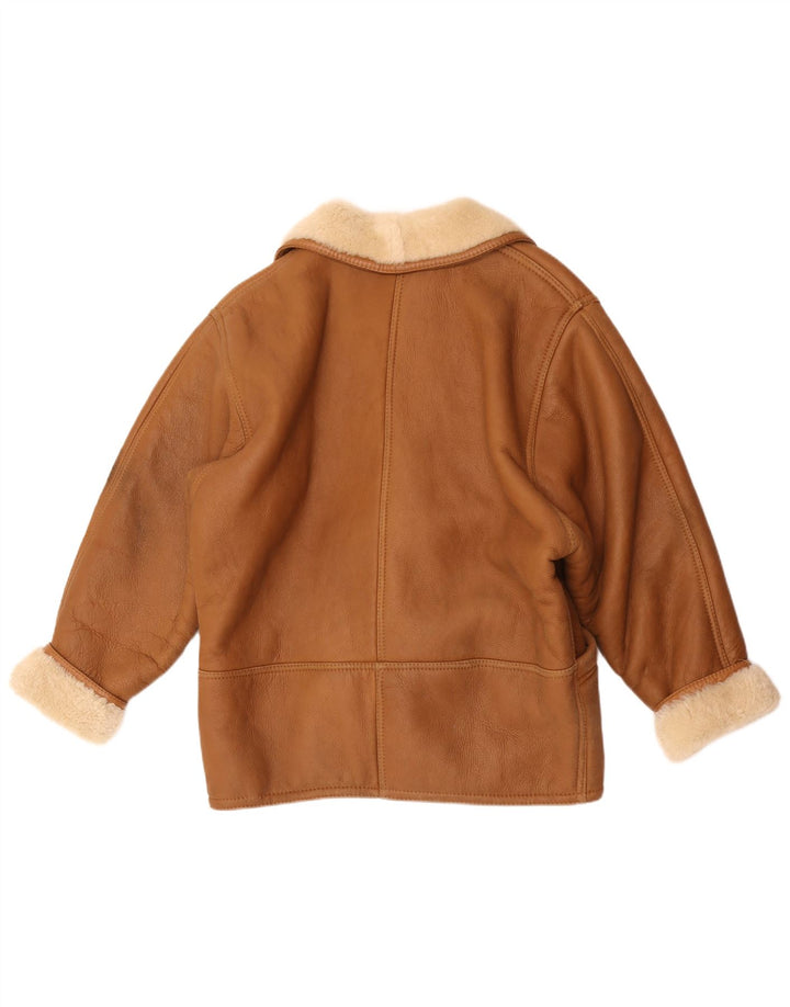 Vintage ženska jakna s ovčicama UK 18 XL smeđa