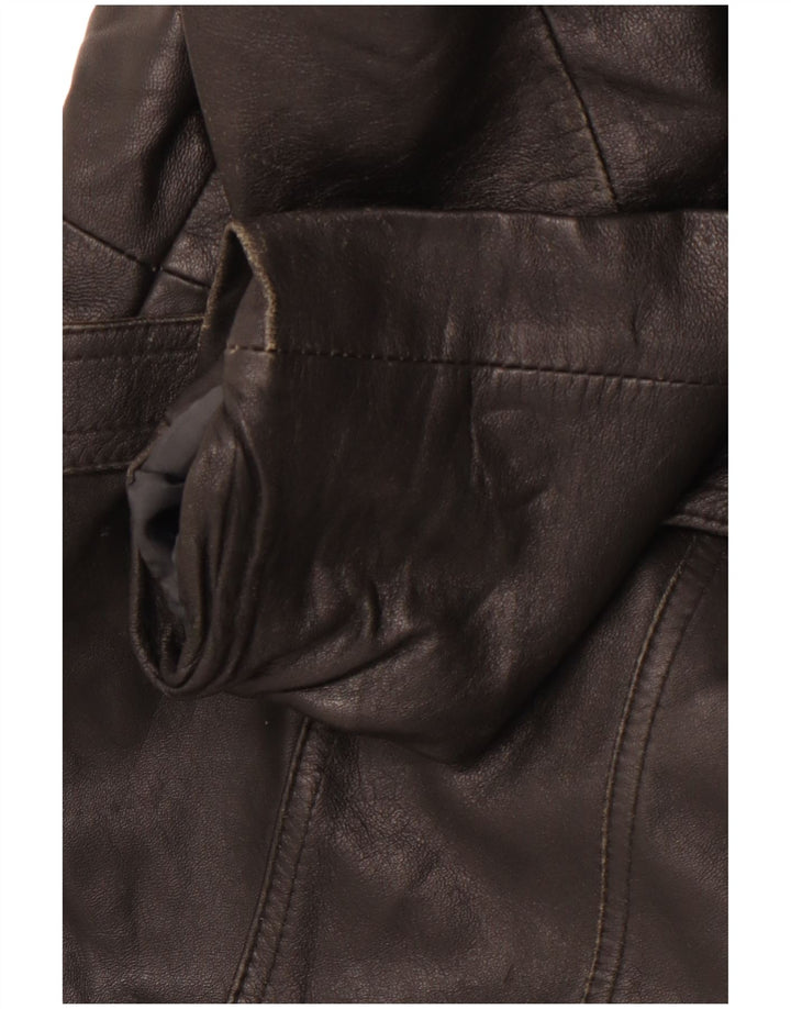 VINTAGE ženski kožni kaput IT 40 mali crni