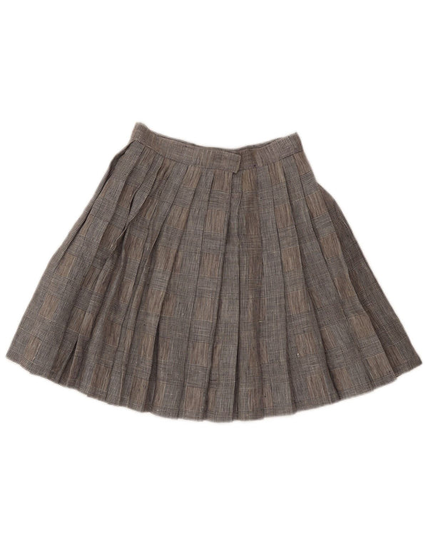 Vintage ženska plisirana suknja s nožem W24 XS siva ptičica