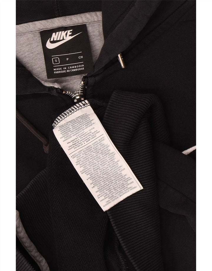 Nike muški pulover s kapuljačom na patentni zatvarač mali crni pamuk