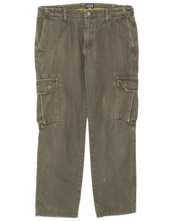 North Sails Mens Straight Cargo Trousers IT 52 XL W38 L30 Khaki