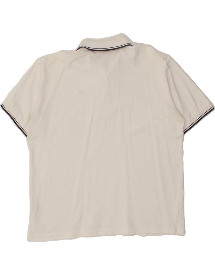 KAPPA Mens Polo Shirt XL White Cotton Vintage Kappa and Second-Hand Kappa from Messina Hembry 