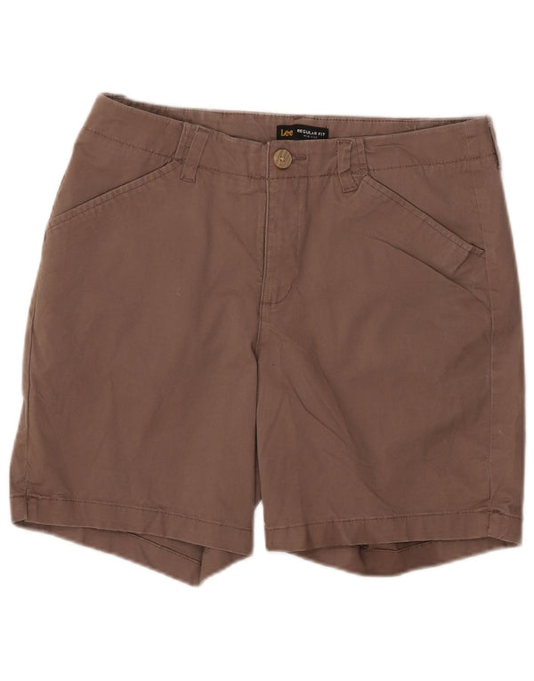 LEE Ženske kratke chino hlače srednjeg rasta US 12 Large W32 smeđi pamuk