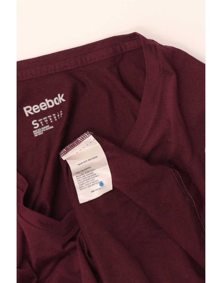 Reebok ženska majica kratkih rukava UK 10 Small Burgundy Poliester