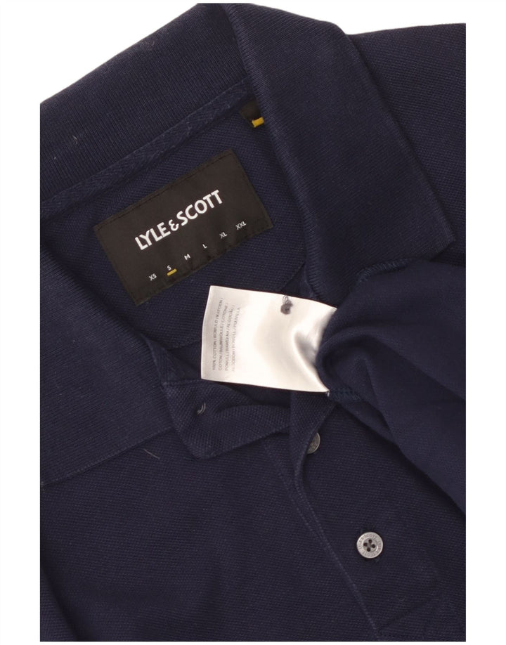 Lyle & Scott muška polo majica mala tamnoplava pamuk