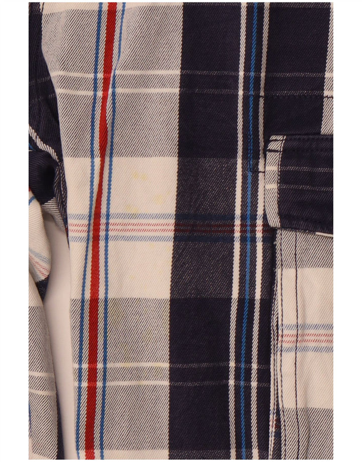 CREW ODJEĆA Muške Cargo kratke hlače srednje veličine W32 tamnoplavi karirani pamuk