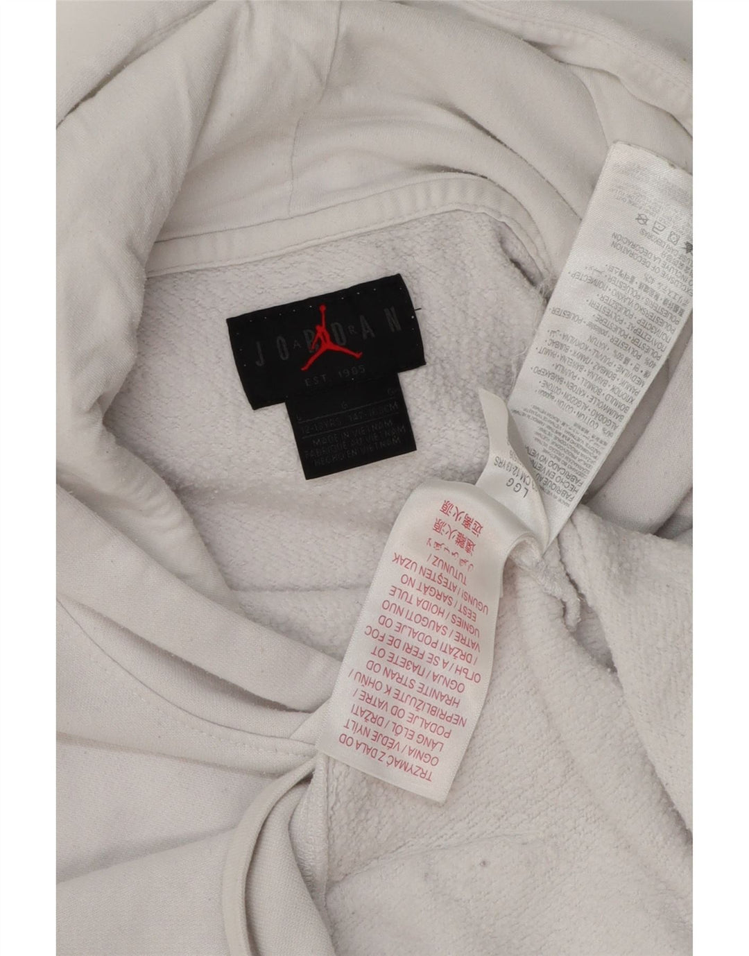 JORDAN majica s kapuljačom za dječake 12-13 godina, veliki bijeli pamuk