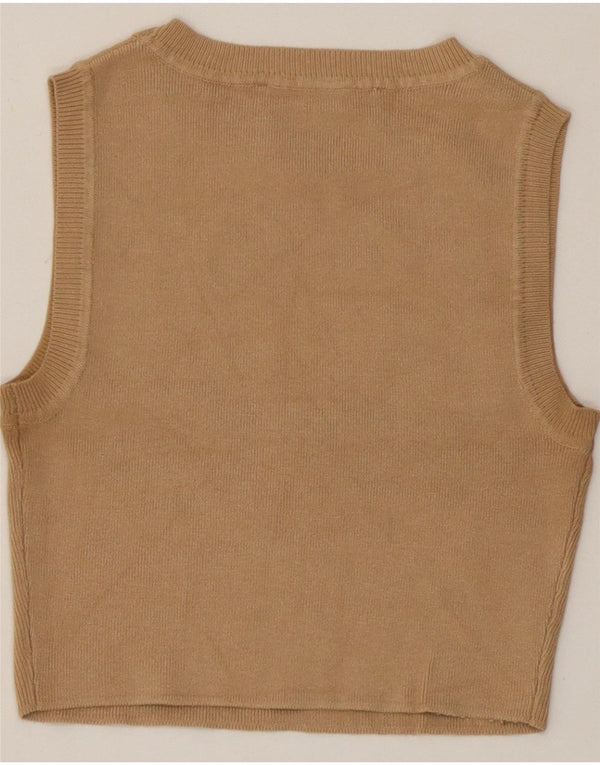 Zara ženski kratki prsluk UK 10 Small Beige