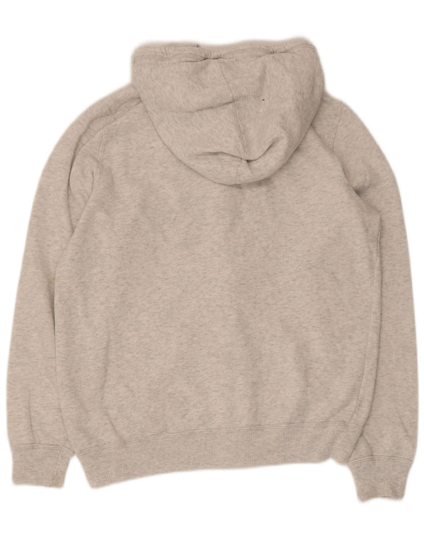 Hollister Womens Graphic Zip Hoodie Sweater UK 14 Medium Grey Cotton