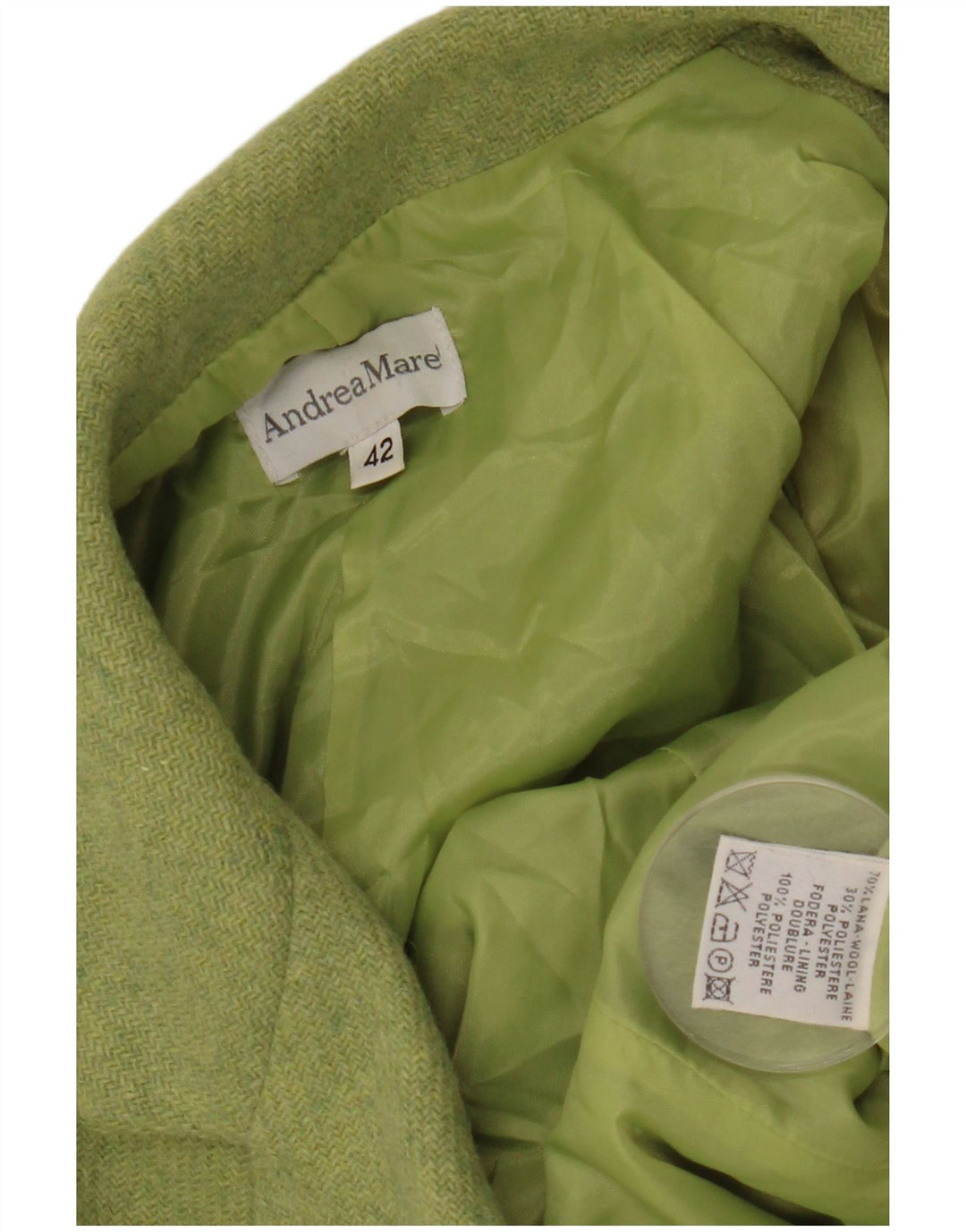 ANDREA MARE Ženska jakna sa 3 gumba IT 42 srednje zelene vune