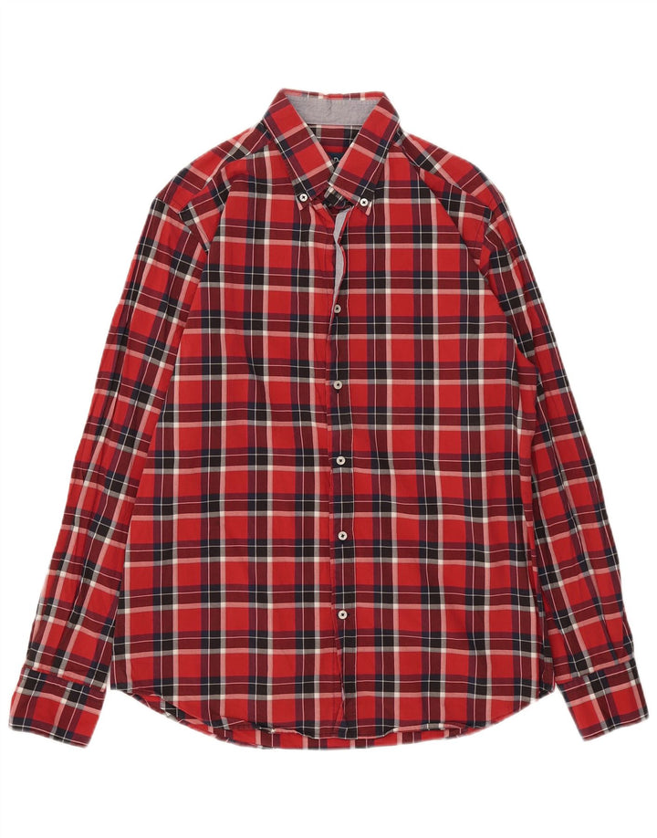 Massimo Dutti muška ležerna flanelska košulja, veliki crveni karirani
