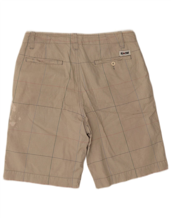 Converse muške chino kratke hlače male W28 bež karirani pamuk