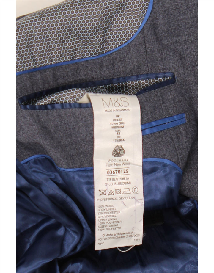 Marks & Spencer muška jakna s jednim gumbom UK 38 srednje plava vuna